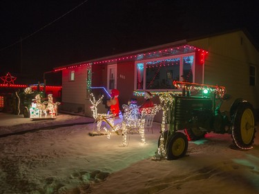 Christmas lights are on display at 603 Egbert Avenue in Saskatoon, December 4, 2015.
