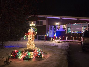 Christmas lights are on display at 604 Egbert Avenue in Saskatoon, December 4, 2015.