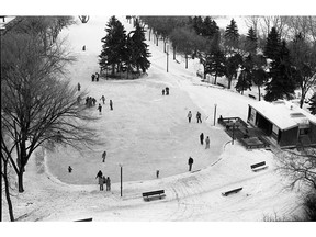 A file photo of the Meewasin Valley Authority skating rink. from the 1980s.