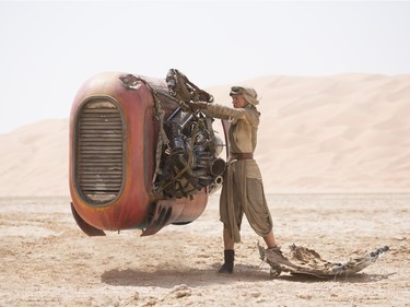 Daisy Ridley stars as Rey in "Star Wars: The Force Awakens."