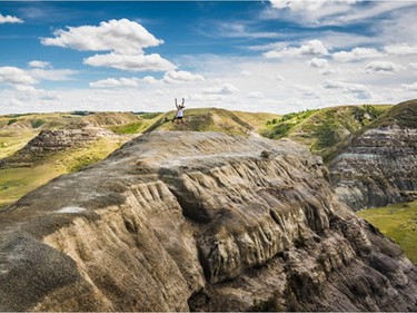 The grand prize winner and the winner of the outdoor fun category, this Castle Butte, Big Muddy Badlands picture was taken by Cory Dumalski of Regina, SK. These pictures captured the Outdoor Fun category of the Tourism Saskatchewan photo contest.