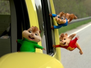 Theodore, Alvin and Simon on a wild road trip in "Alvin and the Chipmunks: The Road Chip."