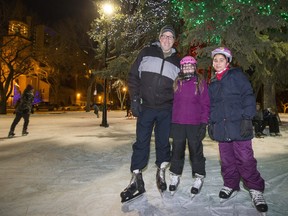 Andrew Bailey, left to right, Abigail Bailey and Shadan Eftekhari.