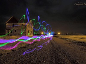 Colin Chatfield says this is a photo taken of Jordan Van De Vorst running down the road with numerous glow sticks tied around him in August of 2015. People are being asked to light glow sticks to honour Van De Vorst and his family who were killed in a car crash outside of Saskatoon on Jan 3, 2015.