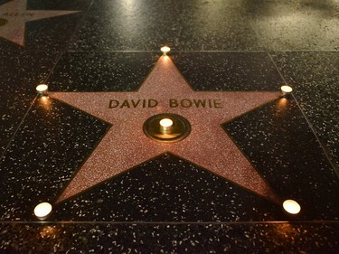 David Bowie remembered on The Hollywood Walk of Fame on January 10, 2016 in Hollywood, California.