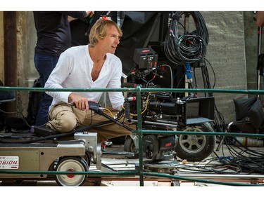 Director Michael Bay on the set of "13 Hours: The Secret Soldiers of Benghazi."