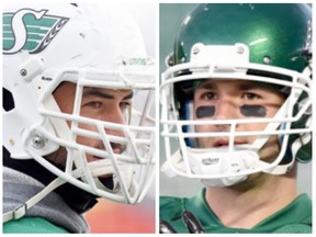 John Chick (left) and Weston Dressler were released by the Saskatchewan Roughriders