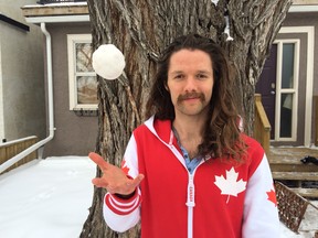Nathan Thoen, Bombargo's lead singer and a member of Canada's 2016 Yukigassen team, is pictured in 2016. Thoen said in a statement this week that he and his brother Anthony were the only members of Bombargo at a promotional video shoot organized by the all-male Saskatoon Yukigassen snowball team in February 2016. The two brothers are "deeply concerned and heartbroken at the recount of this experience," the statement read.