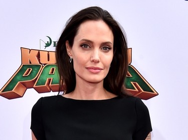 Actor Angelina Jolie attends the premiere of DreamWorks Animation and Twentieth Century Fox's"Kung Fu Panda 3" at TCL Chinese Theatre on January 16, 2016 in Hollywood, California.