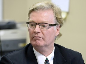 Neil Robertson, the chair of the Saskatchewan Police Commission, seen in this February 2015 photo, told Thursday's Saskatoon board of police commissioners meeting the provincial body is skeptical about private funding for police departments.