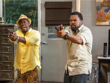 Kevin Hart (L) and Ice Cube lead the returning lineup of "Ride Along 2."