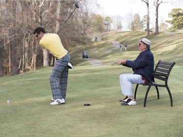 Zac Efron as Jason Kelly (L) and Robert De Niro as Dick Kelly in "Dirty Grandpa."