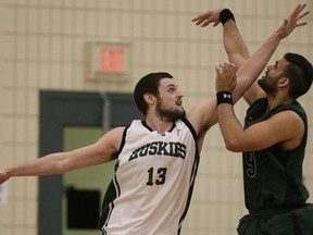 The U of S Huskies men's basketball team are playing the season without injured power forward Matt Forbes. (Gord Waldner/ StarPhoenix)