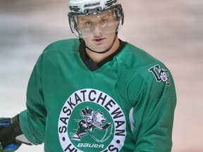 Jaimen Yakubowski is back playing for the University of Saskatchewan Huskies after recovering from a serious knee injury at the start of the season. (GORD WALDNER/Saskatoon StarPhoenix)