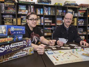 King Me Boardgamery and Cafe with manager Gina Van Diverter and owner Bruce Filson, Jan. 15, 2016, and the geek/video game culture that is growing in Saskatoon.