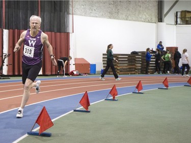 Steven Lewis competes during the Sled Dog Open at the Saskatoon Field House, January 16, 2016.