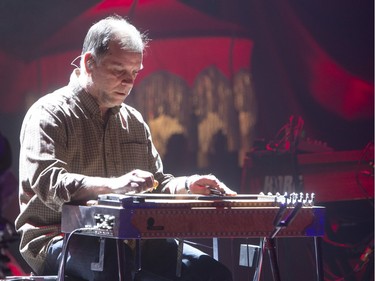 Bob Egan plays as Blue Rodeo performs at TCU Place in Saskatoon, January 16, 2016.