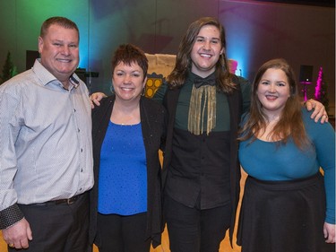 A Ukrainian New Year celebration at TCU Place with (L-R) Larry, Leslie, Ethan and Shawna Weippert, January 15, 2016.