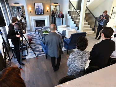 CEO of Saskatoon City Hospital Foundation Steve Shannon introduces the latest Hospital Home Lottery Show Home built by Valentino Homes in the Willows, January 20, 2016.