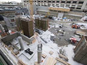 The construction site for the Children's Hospital of Saskatchewan, January 22, 2016.
