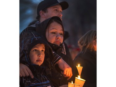 A candlelight vigil was held at the Vimy Memorial in Saskatoon on January 27, 2016, honouring those killed in La Loche in the mass-shooting.