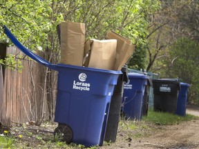 Overflowing recycle bins are one of the issues frustrating Loraas Recycle.