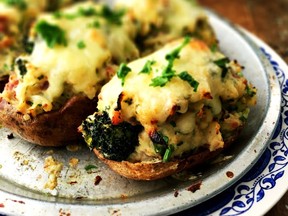 Twice Baked Potatoes with Broccoli & Bacon.