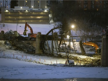 Deconstruction of the Traffic Bridge continued, January 12, 2016.