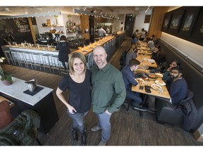 Carmen and Brad Hamm in their new Broadway Avenue business Una Pizza + Wine.