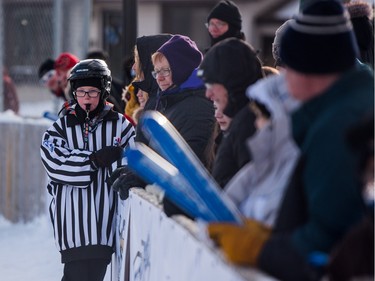 Spectators gather to watch the Aces Winter Classic in Saskatoon, SK. on Saturday, January 23, 2016.