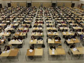 University of Saskatchewan students write final exams in the College of Education building