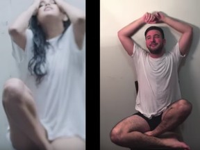 The punishment for Daniel (as he identified in the video) for losing his fantasy football league was to recreate the video of 'Good For You,' by pop star Selena Gomez