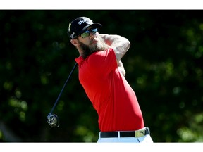 Graham DeLaet of Canada plays his shot from the first tee during the final round of the Sony Open In Hawaii at Waialae Country Club on Jan.17, 2016 in Honolulu, Hawaii.