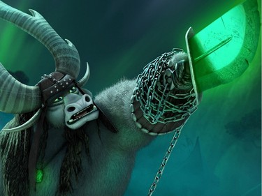 Kai, voiced by J.K. Simmons, in a scene from "Kung Fu Panda 3."