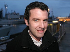 VKA-07/01/08-Victoria -MERCER -  Rick Mercer arriving back at CFB Esquimalt late Monday afternoon after being at sea aboard HMCS Protecteur for a taping for his popular CBC televison show  . Photo by Bruce Stotesbury/Times Colonist   Can be used with Ipsos Reid Canada Day Poll