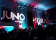 People watch asthe 2015 Juno award nominations are presented during a press conference in Toronto on Tuesday, January 27, 2015. THE CANADIAN PRESS/Nathan Denette