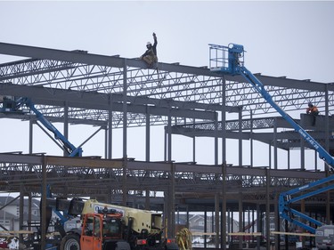 Work continues on the joint-use P3 school in Evergreen, February 18, 2016.