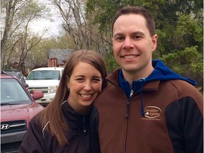 Chris Willenborg, right, and his fiancee Errin Tollefson pose in this undated handout photo. A Saskatchewan man gave more than his heart to his ill fiancee in the weeks leading up to Valentine's Day -- he gave one of his kidneys.