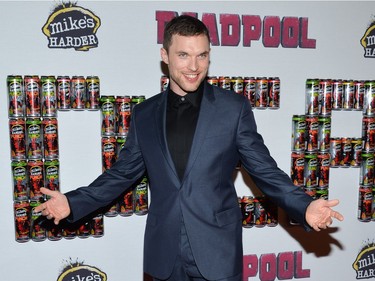 Actor Ed Skrein attends a special fan screening of "Deadpool" at the AMC Empire Times Square on February 8, 2016, in New York.