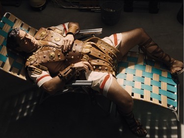 George Clooney is actor Baird Whitlock in "Hail, Caesar!," an all-star comedy from Joel and Ethan Coen.