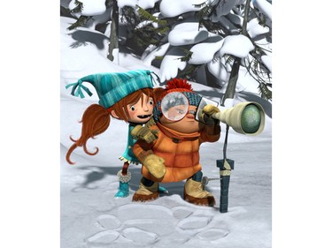 Lucy (Angela Galuppo) and Frankie (Sandra Oh) in "Snowtime!," an Entertainment One release.