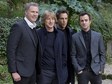 L-R: Actors Will Ferrell, Owen Wilson, Ben Stiller and Justin Theroux pose during a photo call  for "Zoolander 2" in Rome, Italy, January 30, 2016.