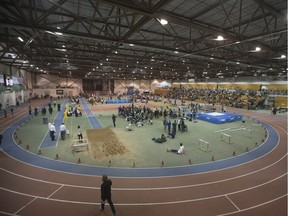 The Canada West Track and Field championships at the Saskatoon Field House on the U of S campus, February 27, 2016.