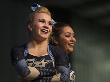 Cheerleaders compete at the Warman Cheer Classic on Saturday, February 27th, 2016.