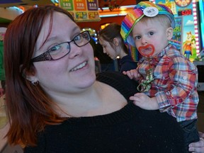 Jennifer Pilon and her son, Kaiden.