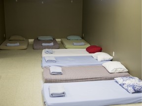 NORTH BATTLEFORD — Beds in the men's dorm at the Lighthouse shelter in North Battleford. (Liam Richards/Saskatoon StarPhoenix)