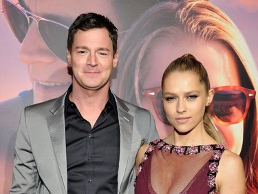 Actors Benjamin Walker and Teresa Palmer attend the premiere of Lionsgate's "The Choice" at ArcLight Cinemas on February 1, 2016 in Hollywood, California.