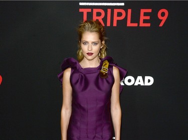 Actor Teresa Palmer attends the premiere of Open Road Films' "Triple 9" at Regal Cinemas L.A. Live on February 16, 2016 in Los Angeles, California.