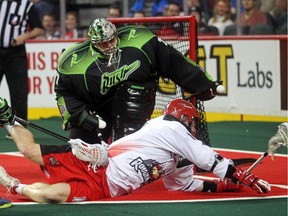 Goalie Aaron Bold and the Saskatchewan Rush are squaring off with the Buffalo Bandits tonight at SaskTel Centre.