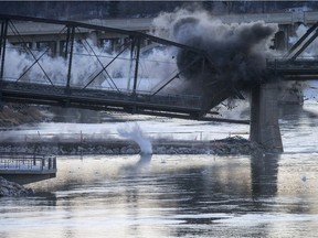 The second phase of the Traffic Bridge demolition is completed on Sunday,